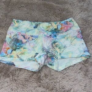 Fleo Blue and Green Athletic Shorts Vibrant Design